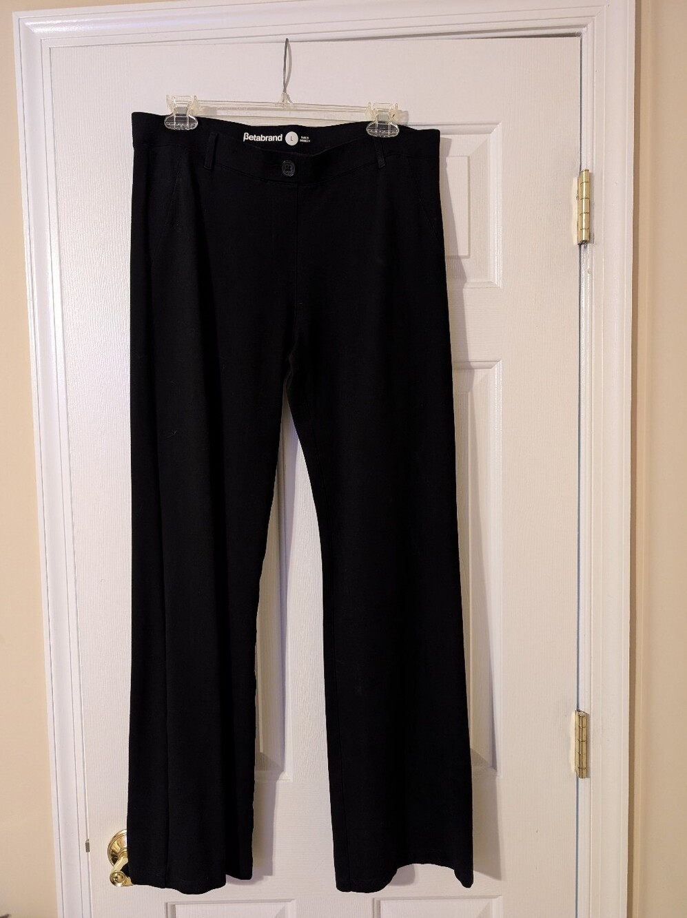 Betabrand Black Boot Cut Pants